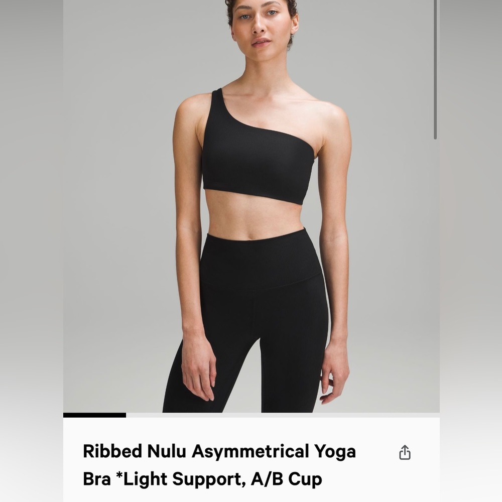 NWT Lululemon Ribbed Nulu Asymmetrical Yoga Bra